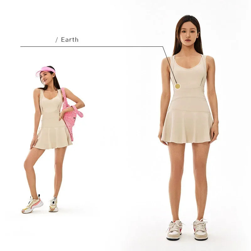 Tennis Dress Female Sleeveless - đánh giá và giá Yoga Fitness Hoodie